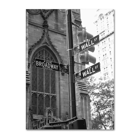 Chris Bliss 'Wall Street Signs' Canvas Art,14x19